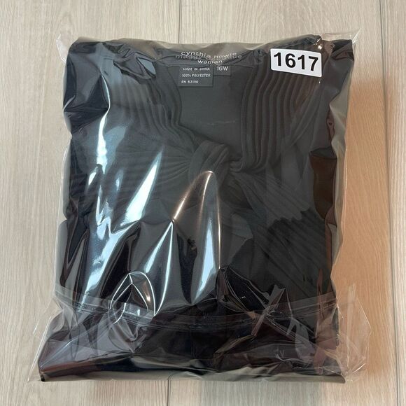 Cynthia Howie Black 16W Womens Blouse Top & Skirt Chiffon Set Classic VTG - Picture 11 of 11